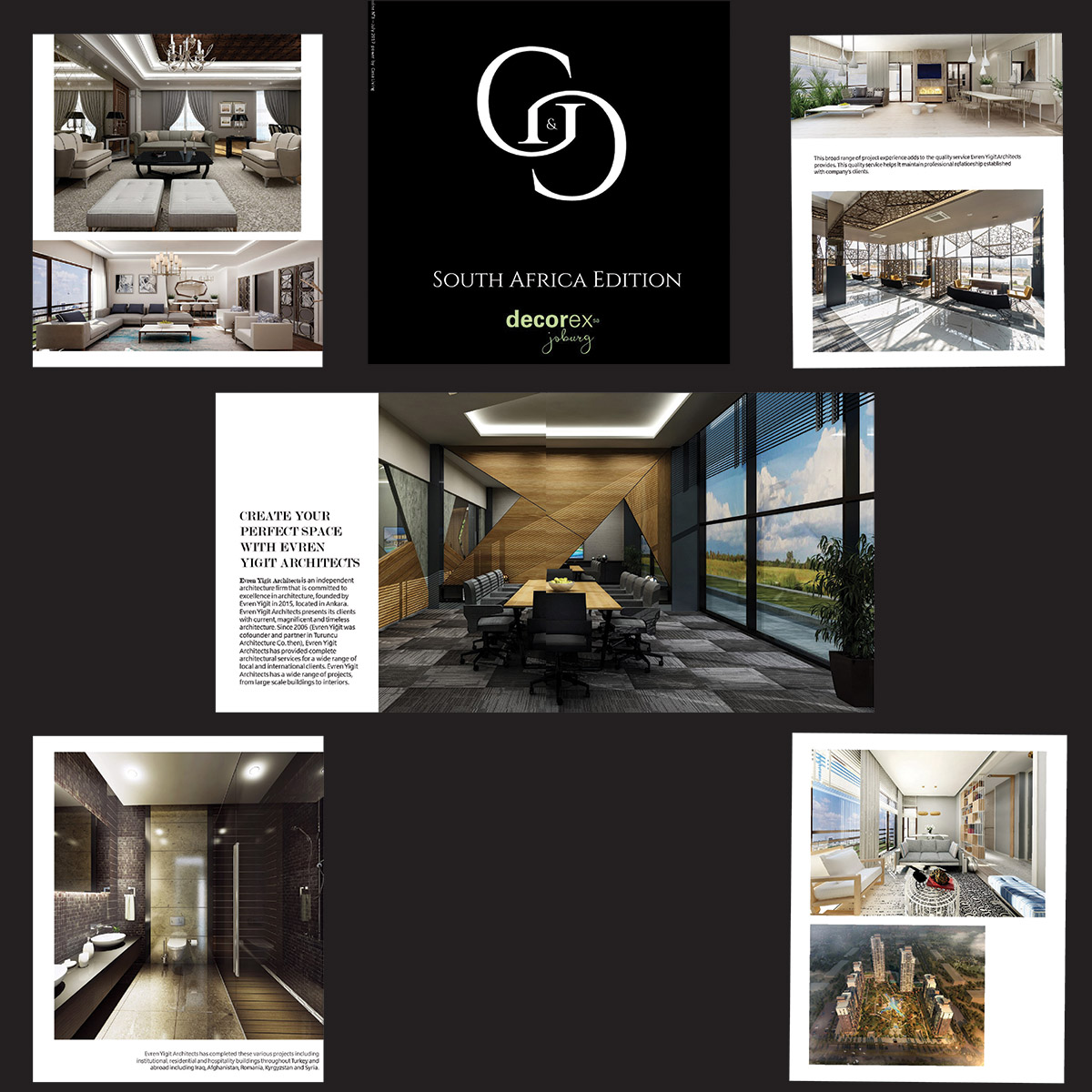 Evren Yiğit | Evren Yiğit Mimarlık G&G dergisinin Decorex Güney Afrika sayısında | Sıradışı Digital