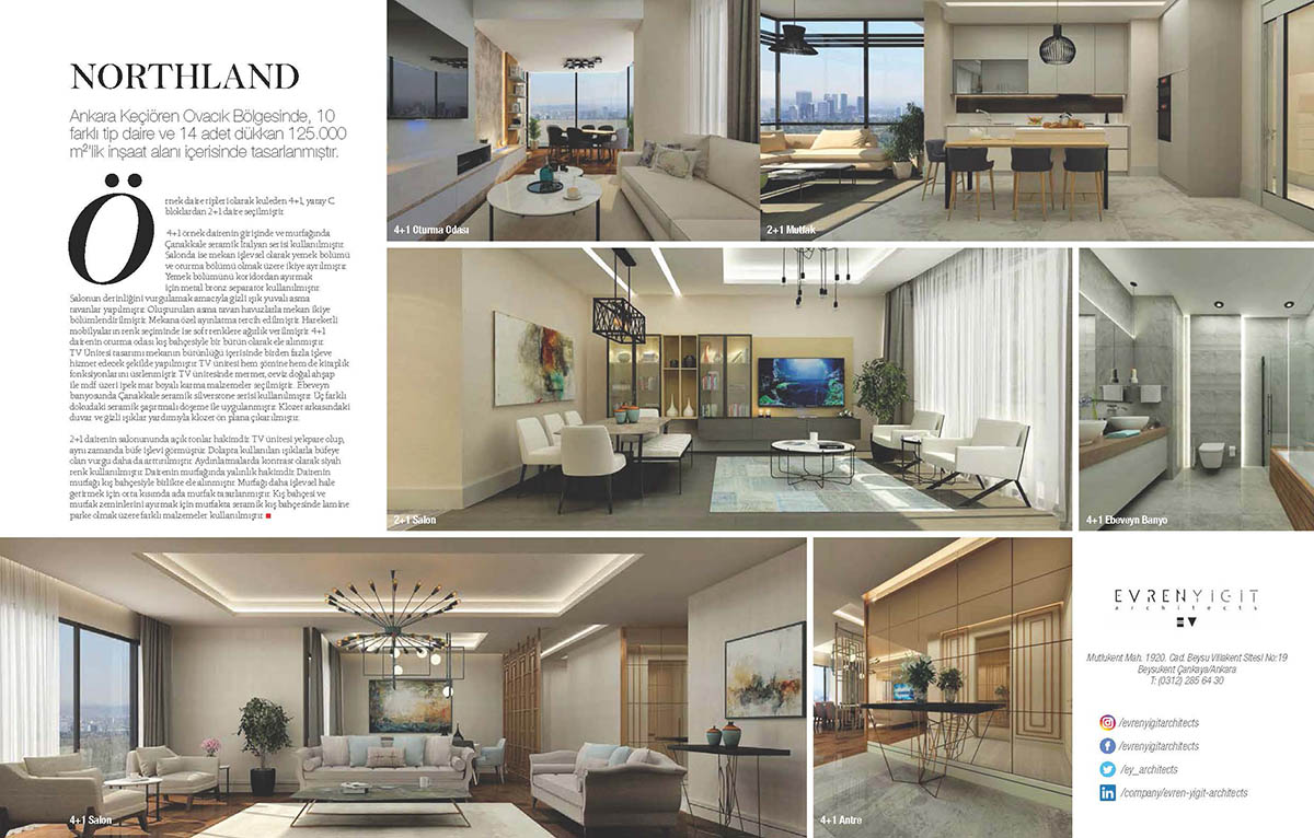 Evren Yiğit | Evren Yiğit Mimarlık’ın Northland projesi MAG derginin Yeni Yıl sayısında | Sıradışı Digital