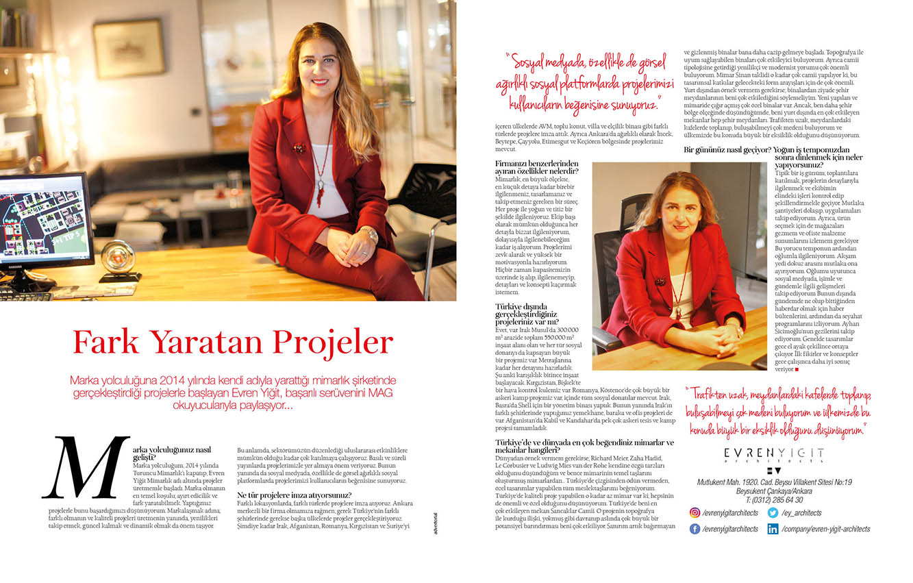 Evren Yiğit | Evren Yiğit MAG dergi Aralık sayısında | Sıradışı Digital